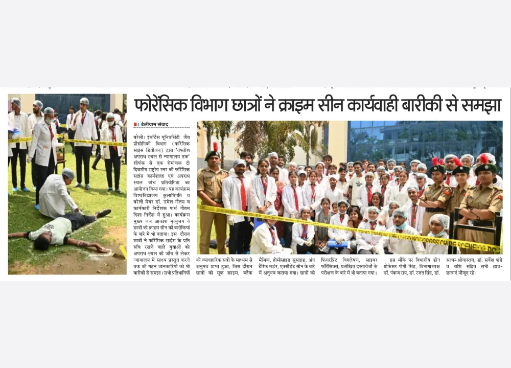 Forensic Science Workshop at Invertis University