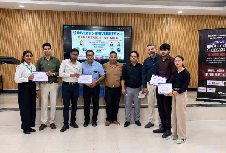 Business Standard Ad Film Challenge (BS Canva) at Invertis University Boosts MBA Students’ Marketing & Creative Skills