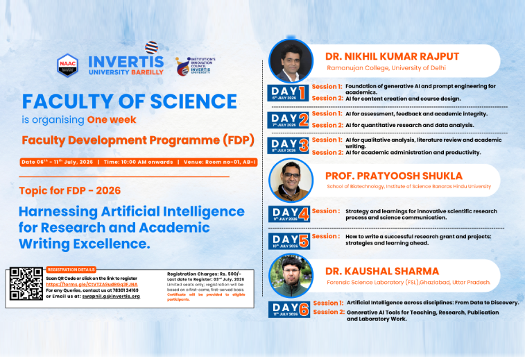One-Week FDP on Artificial Intelligence for Research and Academic Writing Excellence